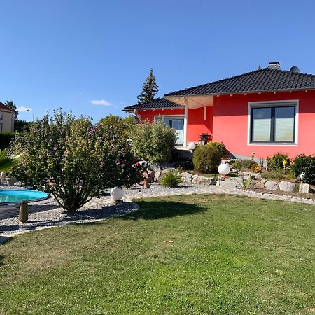 Ferienhaus Luebke, Gartenblick Mühlhausen Exteriér fotografie